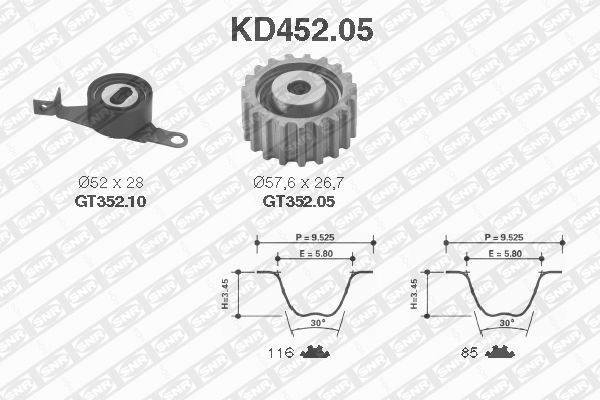 Timing Belt Kit SNR KD45205
