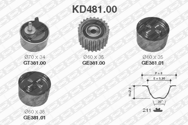 Timing Belt Kit SNR KD48100
