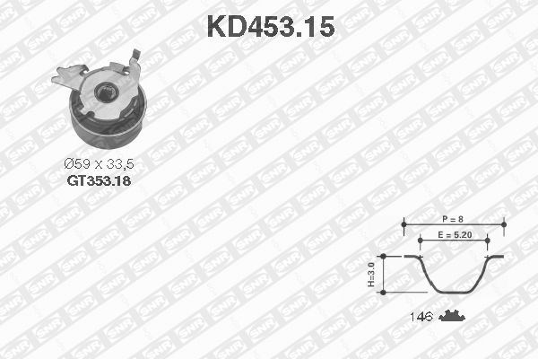 Timing Belt Kit SNR KD45315