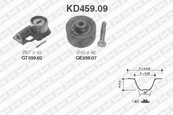 Timing Belt Kit SNR KD45909