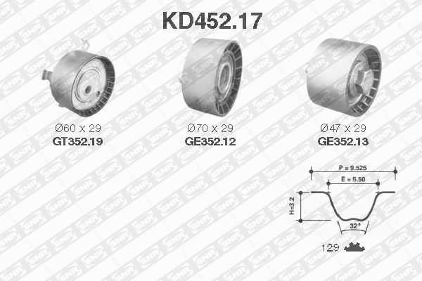 Timing Belt Kit SNR KD45217