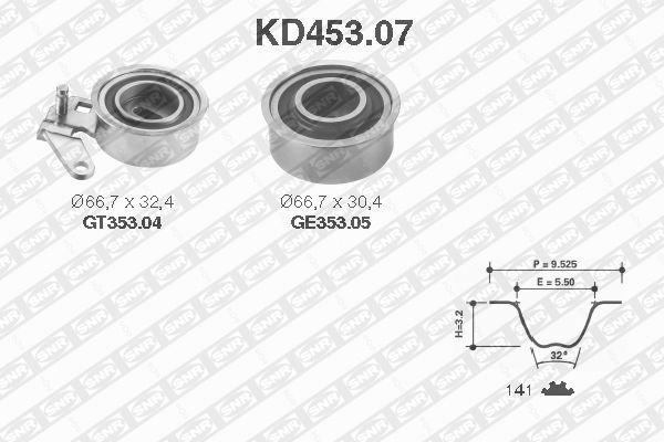 Timing Belt Kit SNR KD45307