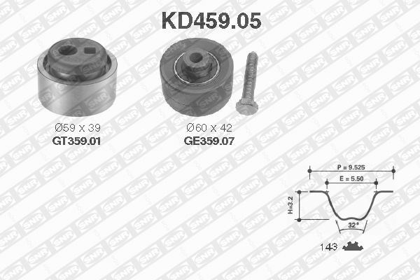 Timing Belt Kit SNR KD45905