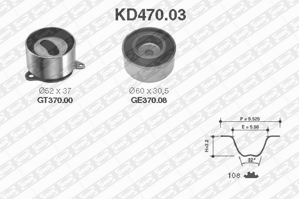 Timing Belt Kit SNR KD47003