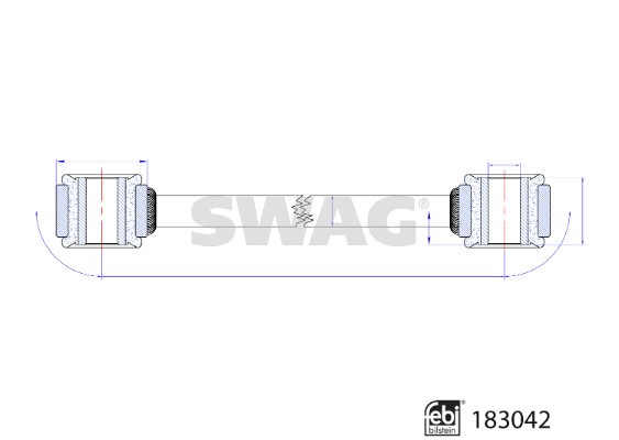 Link/Coupling Rod, stabiliser bar SWAG 33108802