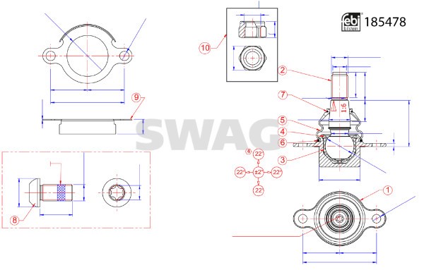 Ball Joint SWAG 33109940