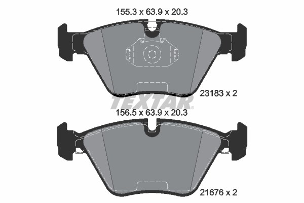 Brake Pad Set, disc brake TEXTAR 2318381