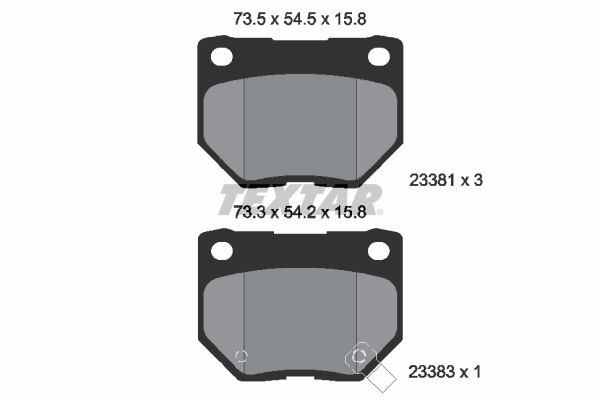 Brake Pad Set, disc brake TEXTAR 2338102