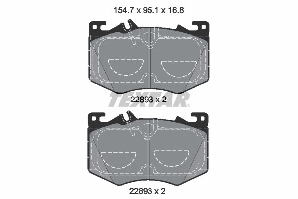 Brake Pad Set, disc brake TEXTAR 2289301