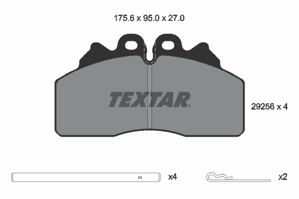 Brake Pad Set, disc brake TEXTAR 2925601 2