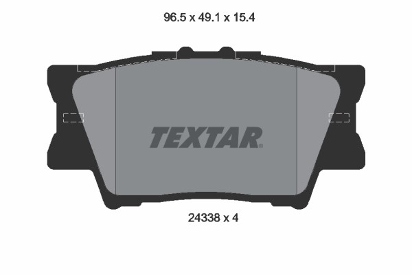 Brake Pad Set, disc brake TEXTAR 2433801