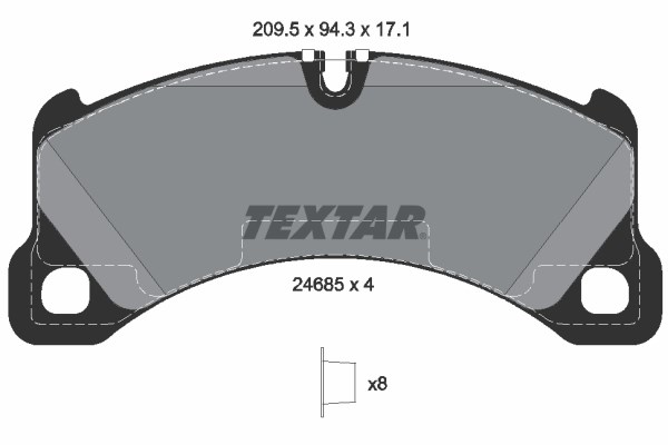 Brake Pad Set, disc brake TEXTAR 2468501