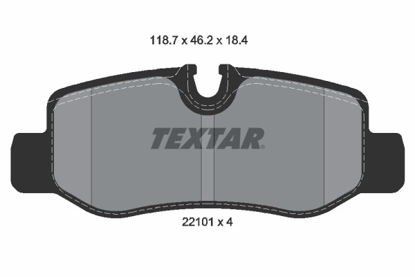 Brake Pad Set, disc brake TEXTAR 2210101