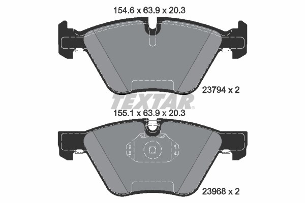 Brake Pad Set, disc brake TEXTAR 2379401