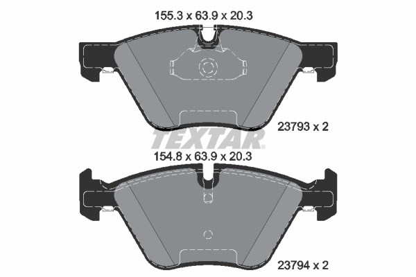 Brake Pad Set, disc brake TEXTAR 2379301
