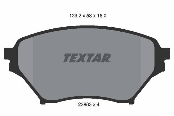 Brake Pad Set, disc brake TEXTAR 2386301