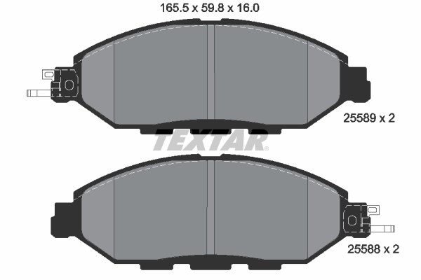 Brake Pad Set, disc brake TEXTAR 2558903