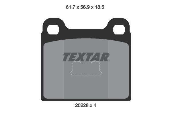 Brake Pad Set, disc brake TEXTAR 2022802