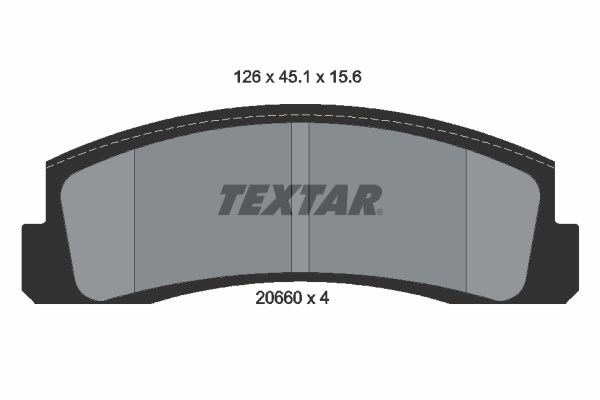 Brake Pad Set, disc brake TEXTAR 2066001