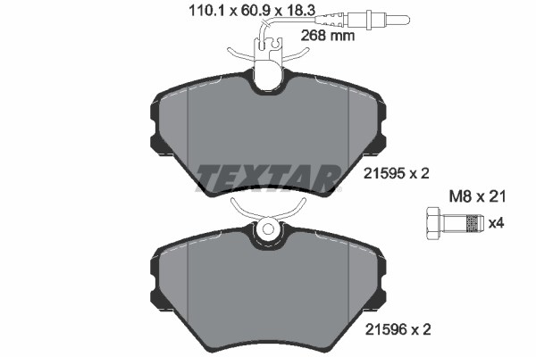 Brake Pad Set, disc brake TEXTAR 2159502