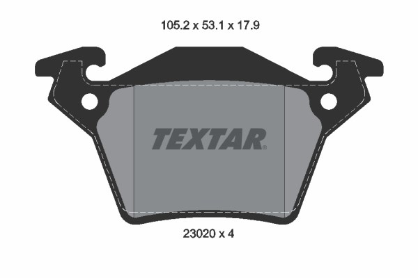 Brake Pad Set, disc brake TEXTAR 2302001