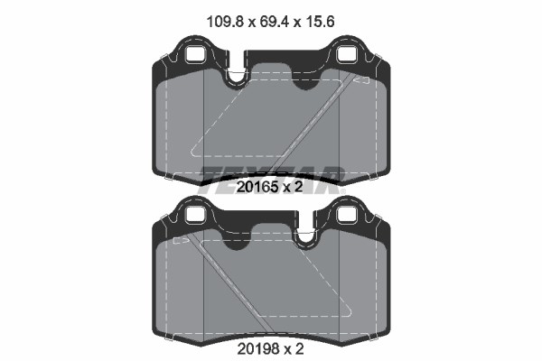Brake Pad Set, disc brake TEXTAR 2016501