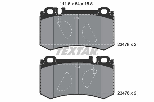Brake Pad Set, disc brake TEXTAR 2347801