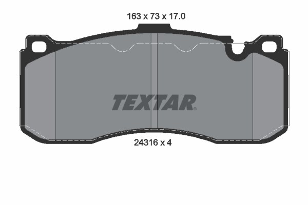 Brake Pad Set, disc brake TEXTAR 2431601