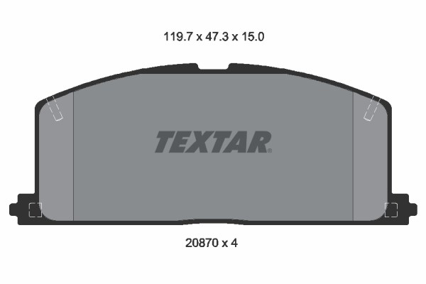 Brake Pad Set, disc brake TEXTAR 2087001