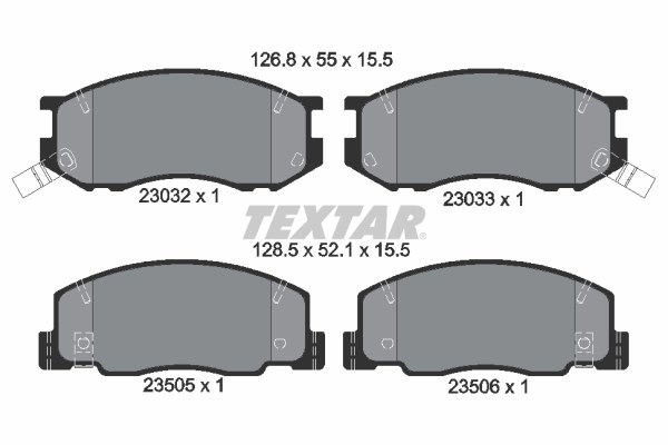 Brake Pad Set, disc brake TEXTAR 2303201