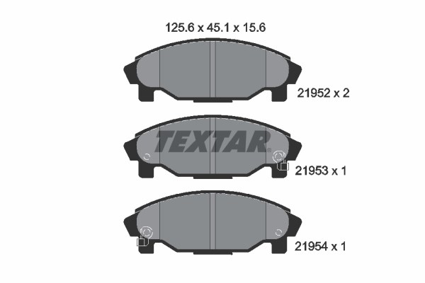 Brake Pad Set, disc brake TEXTAR 2195202