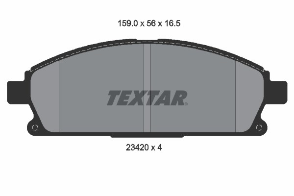 Brake Pad Set, disc brake TEXTAR 2342004