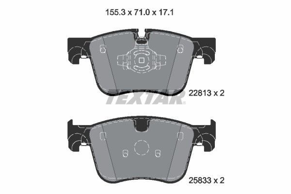 Brake Pad Set, disc brake TEXTAR 2281301