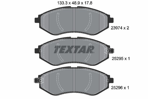 Brake Pad Set, disc brake TEXTAR 2397406