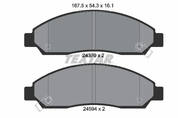 Brake Pad Set, disc brake TEXTAR 2437001