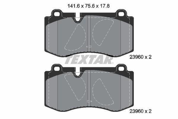 Brake Pad Set, disc brake TEXTAR 2396001