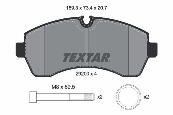 Brake Pad Set, disc brake TEXTAR 2920006
