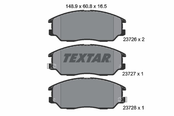 Brake Pad Set, disc brake TEXTAR 2372601