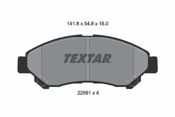 Brake Pad Set, disc brake TEXTAR 2256101