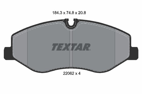 Brake Pad Set, disc brake TEXTAR 2206201