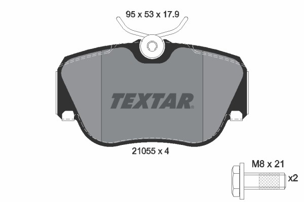 Brake Pad Set, disc brake TEXTAR 2105503