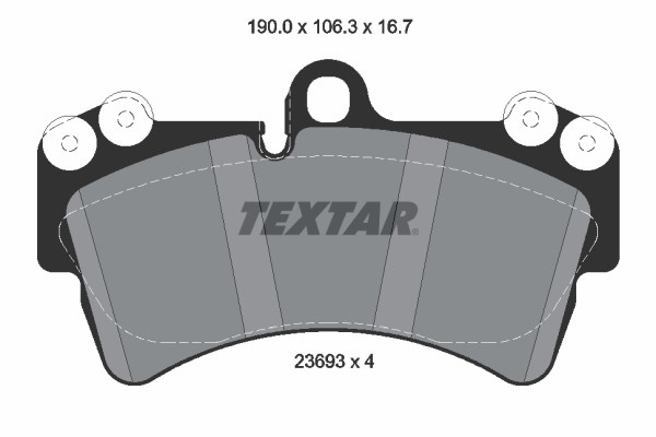 Brake Pad Set, disc brake TEXTAR 2369302