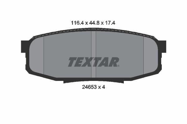 Brake Pad Set, disc brake TEXTAR 2465301