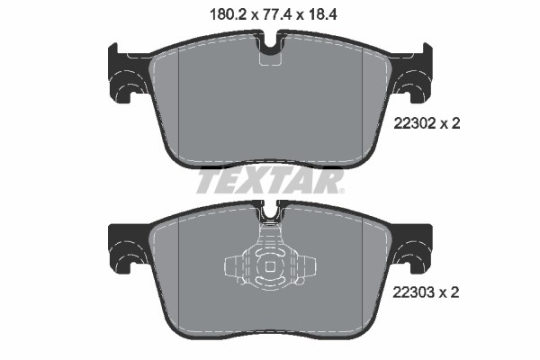 Brake Pad Set, disc brake TEXTAR 2230201