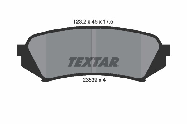 Brake Pad Set, disc brake TEXTAR 2353902