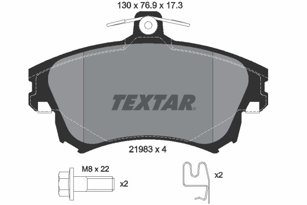 Brake Pad Set, disc brake TEXTAR 2198302