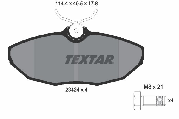 Brake Pad Set, disc brake TEXTAR 2342401