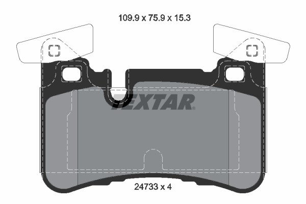 Brake Pad Set, disc brake TEXTAR 2473301