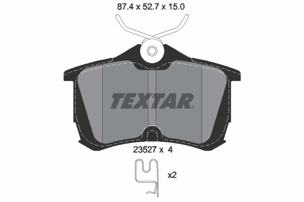 Brake Pad Set, disc brake TEXTAR 2352701