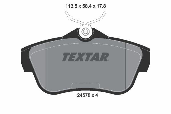 Brake Pad Set, disc brake TEXTAR 2457803